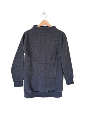 Gymshark Charcoal Mock-Neck Sweatshirt Tunic in Charcoal Grey - Size Small